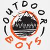 Spreadshirt Outdoor Boys Logo Trucker Hat, One Size, White/Black view 2