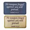 2"x3.5" Isaiah 54:17 Tactical Jesus Bible Verse Patch, No Weapon Forged Against You Will Prevail Embroidery Emblem Patch for Caps Bags Backpacks Vest Uniforms view 1
