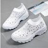 HINDOLA Women's Walking Shoes Lightweight Flats Athletic Running Shoes Rhinestone Non Slip Tennis Sneakers White view 4