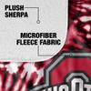 The Ohio State University Blanket, 50"x60" Red, Black and White Tie Dye Silky Touch Sherpa Back Super Soft Throw Blanket view 4