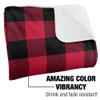 The Ohio State University Blanket, 50"x60" Red and Black Buffalo Check Silky Touch Sherpa Back Super Soft Throw Blanket view 3