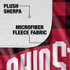 The Ohio State University Blanket, 50"x60" Red and Black Buffalo Check Silky Touch Sherpa Back Super Soft Throw Blanket view 4
