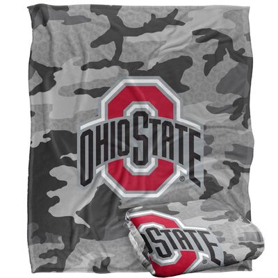 The Ohio State University Blanket, 50"x60" Gray Camo Silky Touch Super Soft Throw Blanket