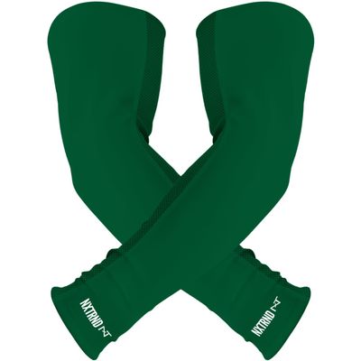 1 Pair Nxtrnd Compression Arm Sleeves for Men, Breathable Football, Basketball, Baseball Accessory, Adult & Kids (Large, Dark Green)
