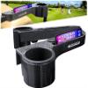 Carbon Fiber Golf Cart Armrest for Golf Cart Rear Seat Kit - Golf Cart Arm Rest with Cup Holder for Club Car Yamaha and EZGO Golf Cart Accessories - Golf Cart Phone Holder with Golf Cart Cup Holders view 1