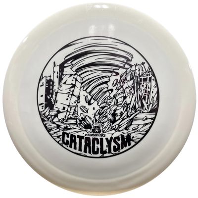 DOOMSDAY DISCS Cataclysm Disc Golf Advanced Distance Driver in Survival Plastic (White)