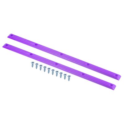 PATIKIL Skateboard Rails, 2 Pack Skateboard Ribs Protector Anti-Collision Guard Protection Longboard Mounting Hardware, Plastic Purple