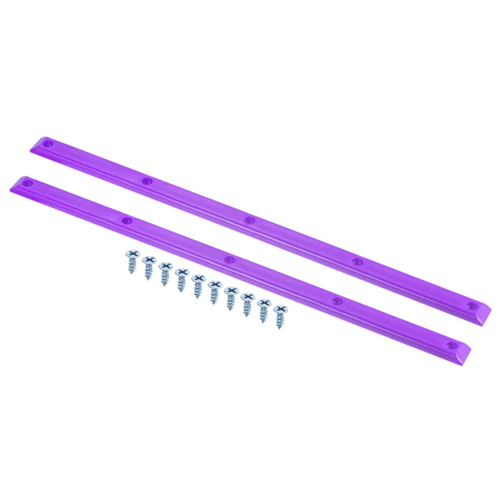 PATIKIL Skateboard Rails, 2 Pack Skateboard Ribs Protector Anti-Collision Guard Protection Longboard Mounting Hardware, Plastic Purple