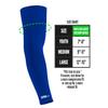 1 Pair Nxtrnd Compression Arm Sleeves for Men, Breathable Football, Basketball, Baseball Accessory, Adult & Kids (Large, Blue) view 2