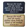 2"x4" Psalm 82:4 Bible Patches, Bible Verse Rescue The Weak and The Needy Embroidery Tactical Morale Patch Emblem Badge for Vest Uniforms Caps Bags Backpacks view 1