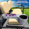 Titanium Color Golf Cart Armrest - Golf Cart Arm Rest with Cup Holder for Club Car Yamaha and EZGO Golf Cart Accessories - Golf Cart Phone Holder with Golf Cart Cup Holders view 2