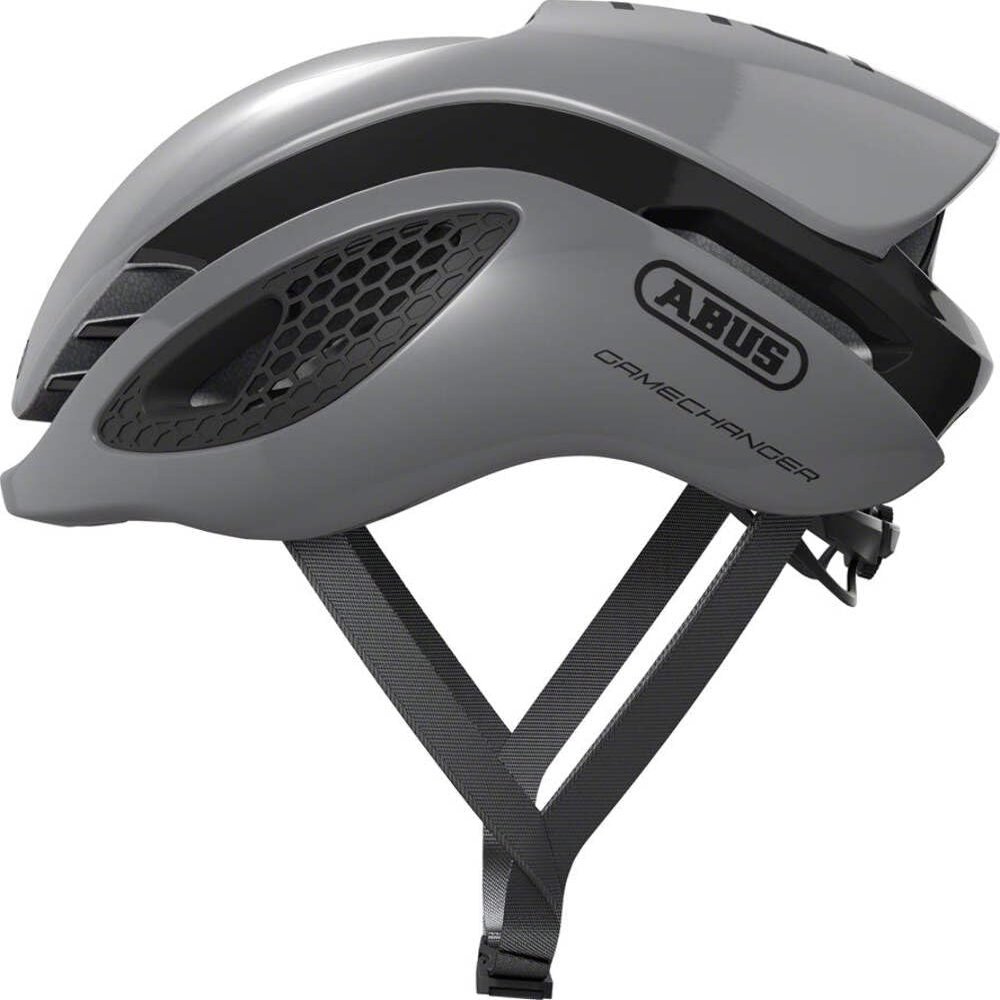 ABUS - Gamechanger - Cycling Road Bike Helmet Aerodynamic Design and Multi Shell in Mold Shock Absorption - Race Grey - S