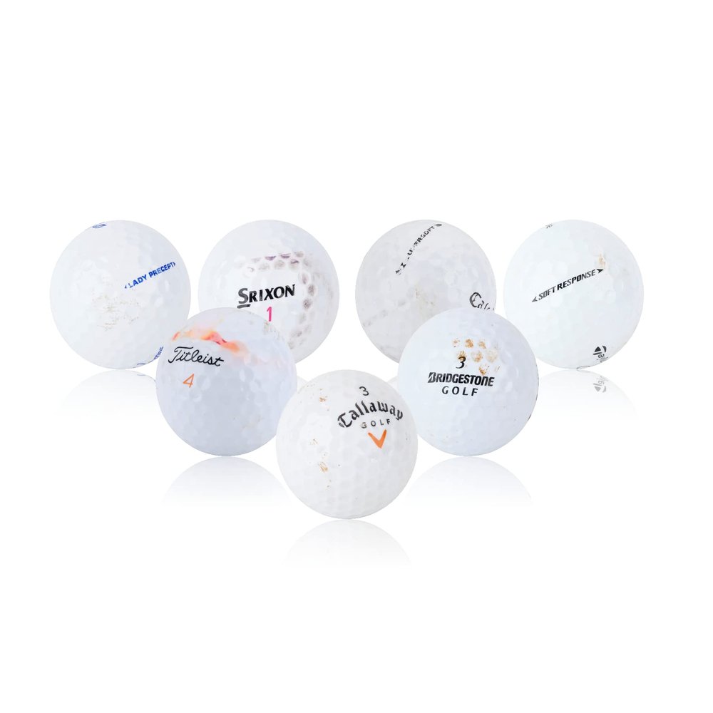 48 Pro Line Used Golf Balls Bulk - Recycled Golf Balls Mix - White Golf Balls (3A - Fair Condition)