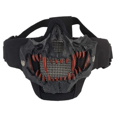 Airsoft Half Face SkullMasks Tactical Face Protection Mesh Mask for CS Games Halloween
