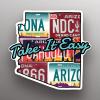 Take It Easy | Arizona | State Shape |Great Gift Idea|Decal Sticker|2 Pack|5 Inch Stickers|S11829 view 1