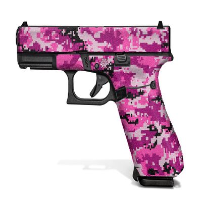 Decal Grip for Glock 19X / Glock 45 (Digital Camo - Pink)