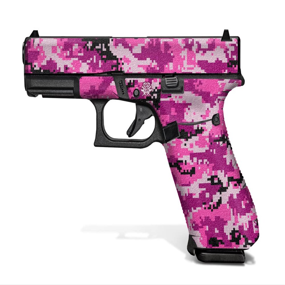 Decal Grip for Glock 19X / Glock 45 (Digital Camo - Pink)