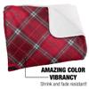 The Ohio State University Blanket, 50"x60" Plaid Pattern Silky Touch Sherpa Back Super Soft Throw Blanket view 3