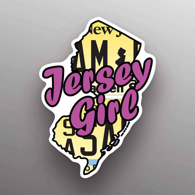 Jersey Girl | New Jersey | State Shape |Great Gift Idea|Decal Sticker|2 Pack|5 Inch Stickers|S11855