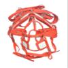SHOWMEN CRAFT Nylon Horse Driving Harnesss For Single Horse In Red/White With Diamonte Browbnd Bridle (SHETLAND) view 1