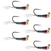 The Fly Fishing Place Tungsten Bead Black Perdigon Tactical Jig Czech Euro Nymph Spanish Nymphing Fly - 6 Flies Size 18 view 1