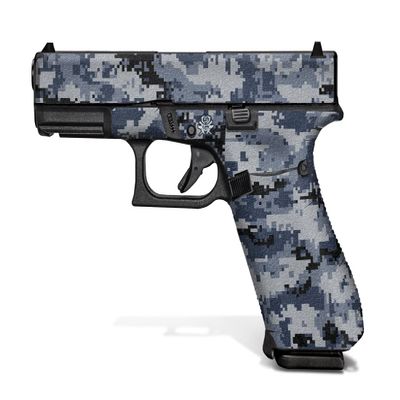 Decal Grip for Glock 19X / Glock 45 (Digital Camo - Navy Blue)
