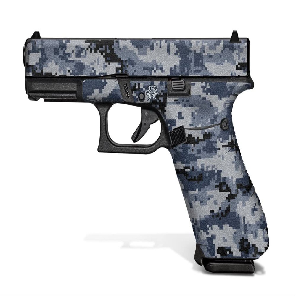 Decal Grip for Glock 19X / Glock 45 (Digital Camo - Navy Blue)