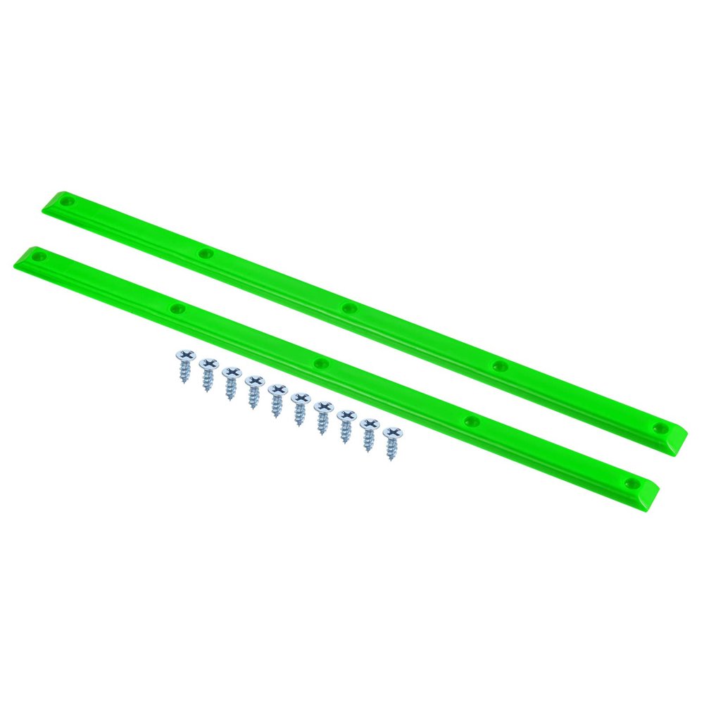 PATIKIL Skateboard Rails, 2 Pack Skateboard Ribs Protector Anti-collision Guard Protection Longboard Mounting Hardware, Plastic Green