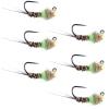 The Fly Fishing Place Tungsten Bead Hot Spot Pheasant Tail Tactical Jig Chartreuse Czech Nymph Euro Nymphing Fly - 6 Flies Size 14 view 1