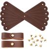 Chunful 6 Pcs Halter Breakaway Replacement Strap Breakaway Halter Replacement Straps Horse Leather(Brown) view 1