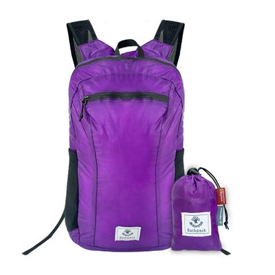 4Monster Hiking Daypack,Water Resistant Lightweight Packable Backpack for Travel Camping Outdoor (Purple, 24L)