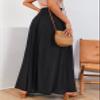 Dokotoo Womens Wide Leg Pants with Tie Drawstring Women Beach Fashion Clothing 2025 Spring Casual Loose High Waisted Palazzo Linen Pants for Women Soft Lounge Trousers with Pockets Black XL view 4