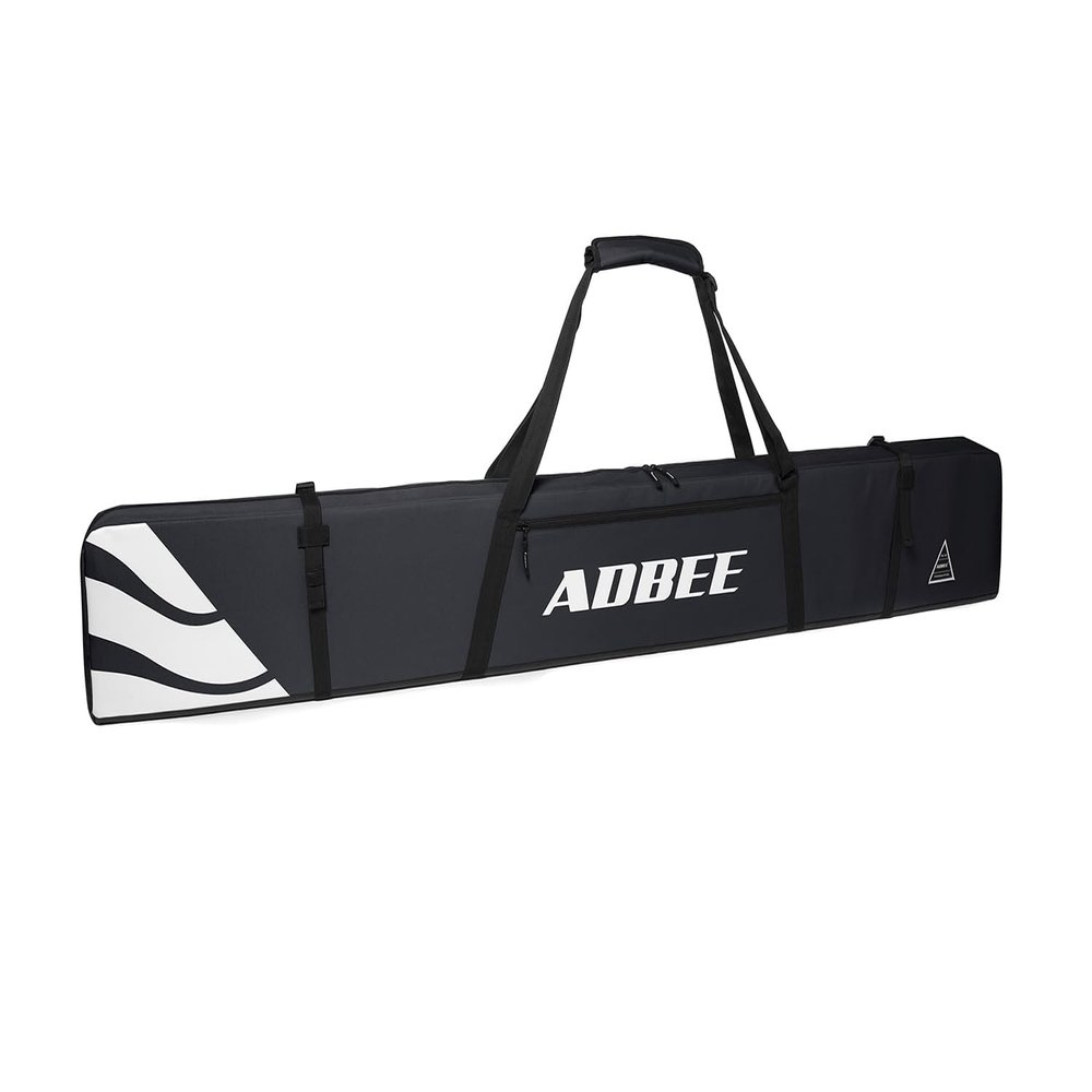 ADBEE Ski Bag  Padded Ski Bag with Durable Handle  Waterproof Fully Padded Ski Strap Carrier  Reliable 600D Oxford Fabric  Heavy-Duty Zippers and Buckles (Black, 160)