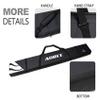 ADBEE Ski Bag  Padded Ski Bag with Durable Handle  Waterproof Fully Padded Ski Strap Carrier  Reliable 600D Oxford Fabric  Heavy-Duty Zippers and Buckles (Black, 160) view 4