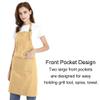 TopTie Custom Print Unisex Bib Apron, Cotton Canvas Adjustable Chef Cooking Apron with Pockets-Khaki-XL view 2