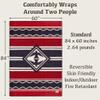 Chubbuck 100% Wool Blanket Camping (60" x 84") - Large Warm Blanket for Camping, Emergency, Outdoor Concerts and Home Use - Reversible, Fire Retardant, Soft and Warm Blankets for Winter (Navigator) view 2