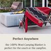 Chubbuck 100% Wool Blanket Camping (60" x 84") - Large Warm Blanket for Camping, Emergency, Outdoor Concerts and Home Use - Reversible, Fire Retardant, Soft and Warm Blankets for Winter (Navigator) view 3
