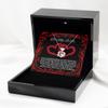 Heart Knot Silver Necklace Luxury Box To my wife Personalized necklace from husband view 2