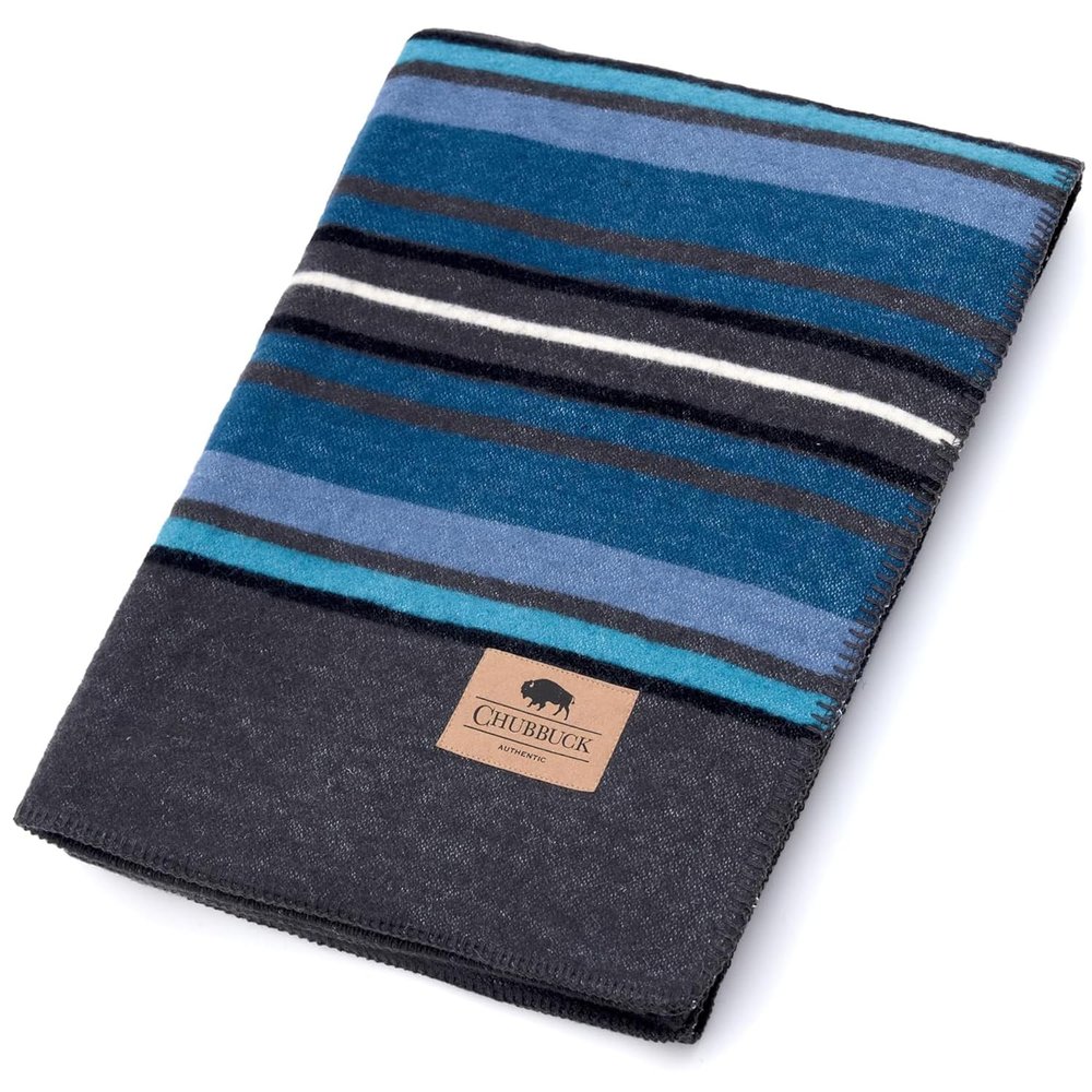 Chubbuck 100% Wool Blanket Camping (60" x 84") - Large Warm Blanket for Camping, Emergency, Outdoor Concerts and Home Use - Fire Retardant, Soft and Warm Blankets for Winter (Lakeland)