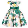 Big Girls Ruffle A-Line Rustic Flower Dress Party Wedding Pageant Ball Gowns Sundress Bridesmaid Formal Fancy Floral Dresses Size 7T 8T Green 140 view 1
