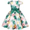 Big Girls Ruffle A-Line Rustic Flower Dress Party Wedding Pageant Ball Gowns Sundress Bridesmaid Formal Fancy Floral Dresses Size 7T 8T Green 140 view 2