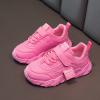 Baseball Shoes Baby Fashion All Seasons Children Sports Shoes Girls Flat Sole Thick Sole Non Slip Light Lace Up Hook (Hot Pink, 12-12.5 Years Big Kids) view 2
