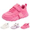 Baseball Shoes Baby Fashion All Seasons Children Sports Shoes Girls Flat Sole Thick Sole Non Slip Light Lace Up Hook (Hot Pink, 12-12.5 Years Big Kids) view 3