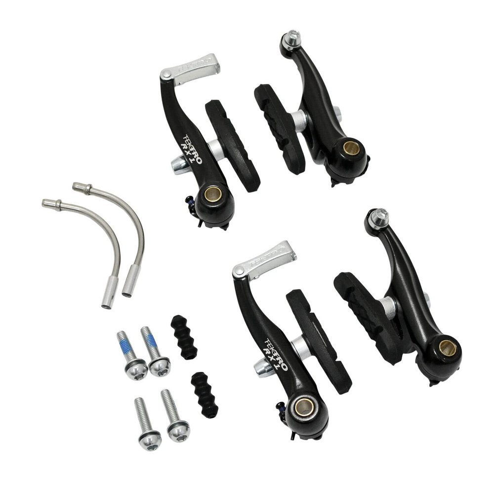 TEKTRO RX1 Mini-V Brake Cyclocross Brake Set (Front+Rear), Black, MH2652
