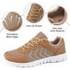 DUOYANGJIASHA Womens Sneakers Walking Shoes Comfortable Non Slip Tennis Shoes Breathable Lightweight Footwear for Casual Work Khaki view 4