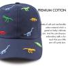 JANGANNSA Dinosaur Boys Girls Caps Embroidery Baby Baseball Caps Cotton Infant Toddler Kids Hat Spring Summer Autumn 2-6Y (Navy Dinosaur, 2-6 Years) view 3