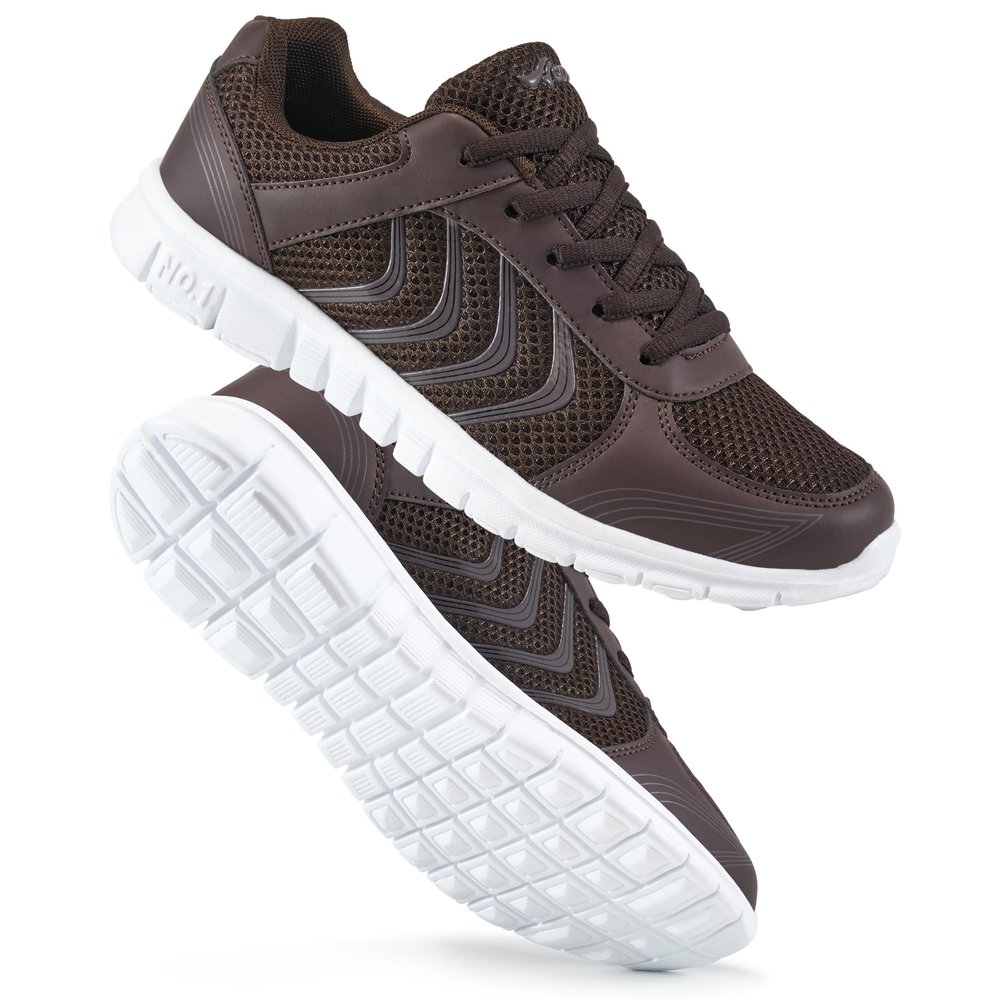 DUOYANGJIASHA Womens Sneakers Walking Shoes Comfortable Non Slip Tennis Shoes Breathable Lightweight Footwear for Casual Work Coffee