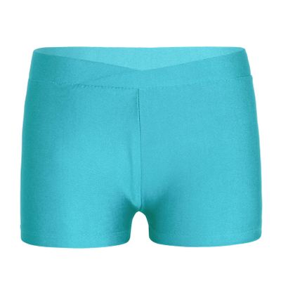 renvena Girls Basic Athletic Yoga Sports Dance Shorts Hot Pants Dancing Bike Pants Workout Dancing Bottoms Blue Green 5-6 Years
