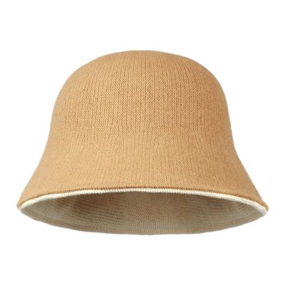 Minache Women Winter Wool Felt Bucket Hat Vintage Cloche Bowler Hat Solid Reversible Double-Side-Wear Fisherman Hats, Beige/Khaki