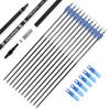 BOWSOUL 30inch Hunting Carbon Archery Arrows with 2.75 High Hardness Vanes Spine 400 for Compound Bow and Recurve Bow (Blue White) view 1